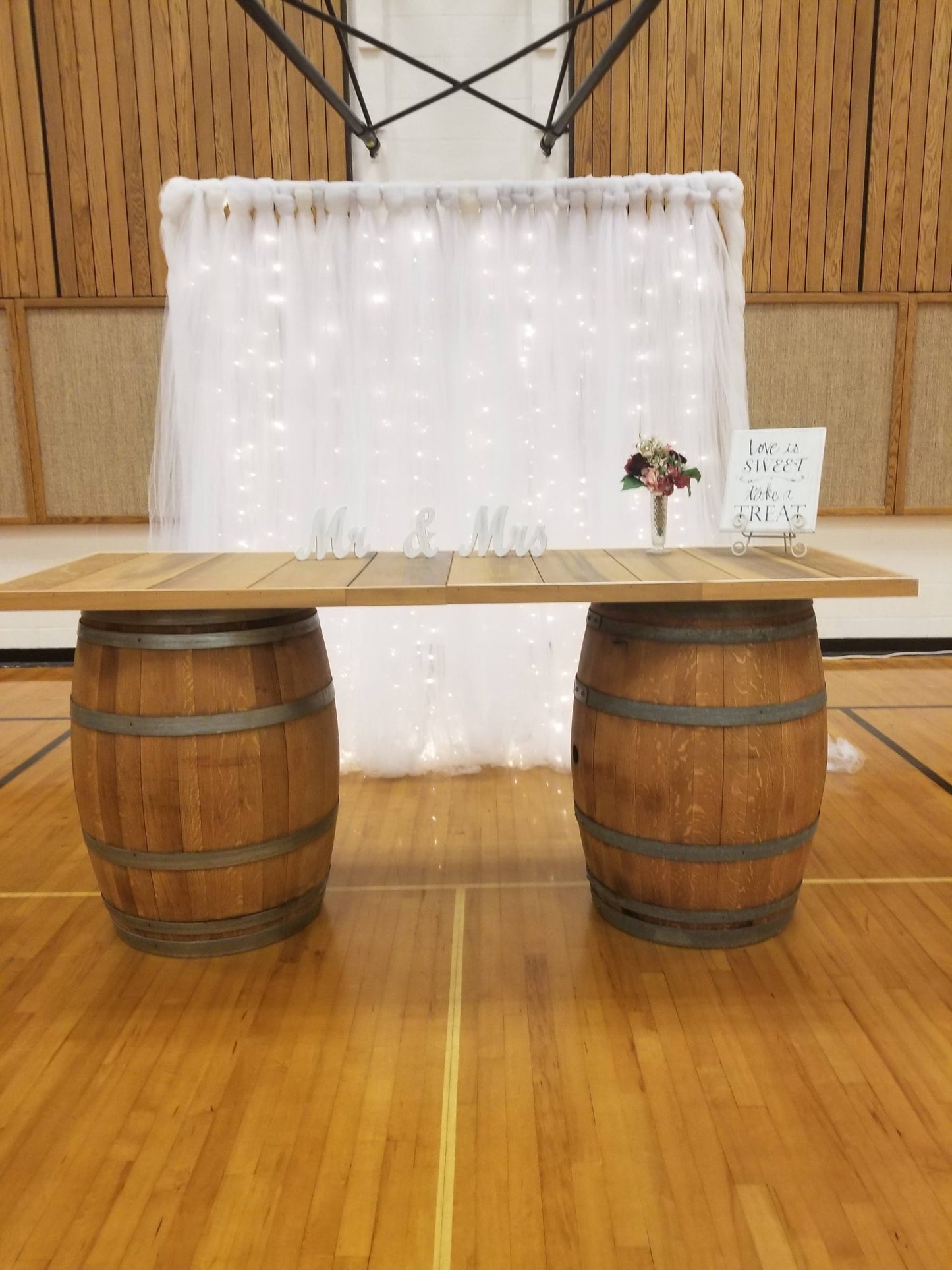 Lighted Tulle Backdrop