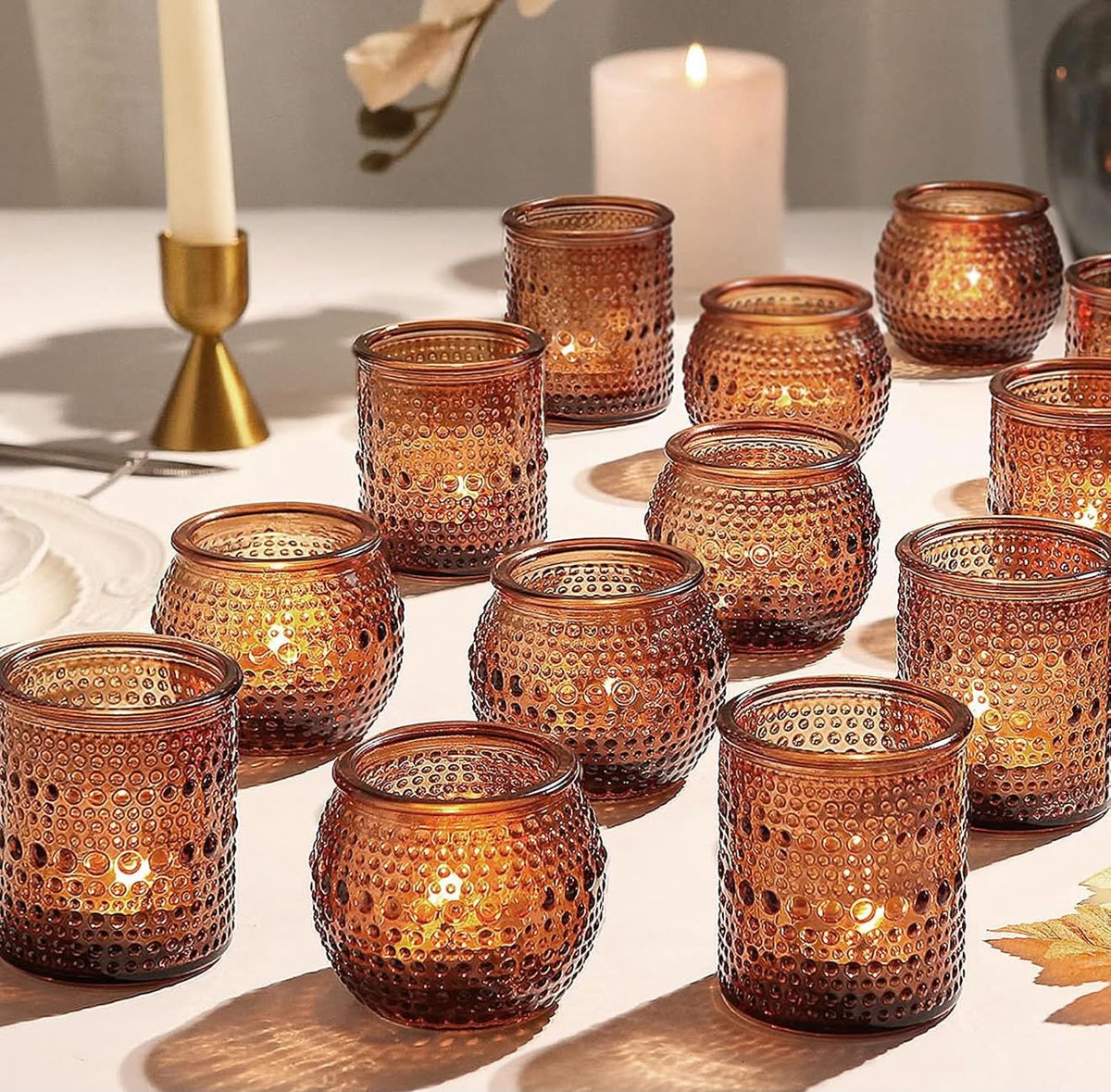 Amber Candle Votives