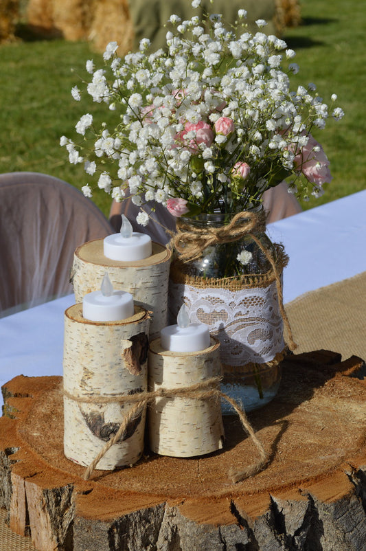 Birch Candle Holders