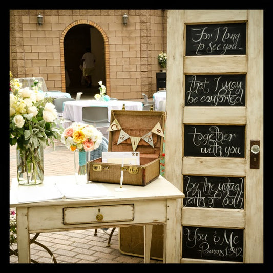 White Shabby Chic Entry Table