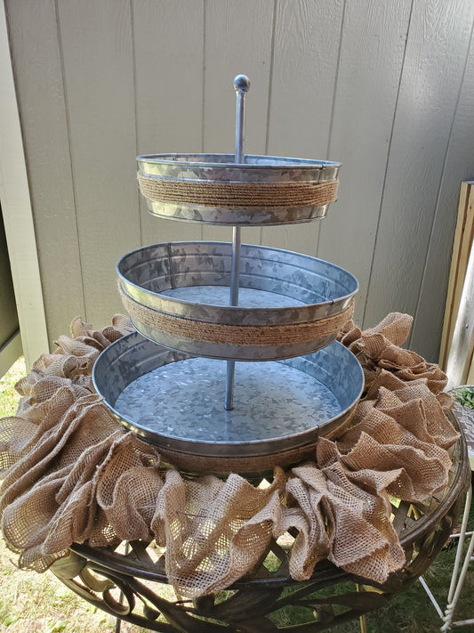 Galvanized Dessert Stand