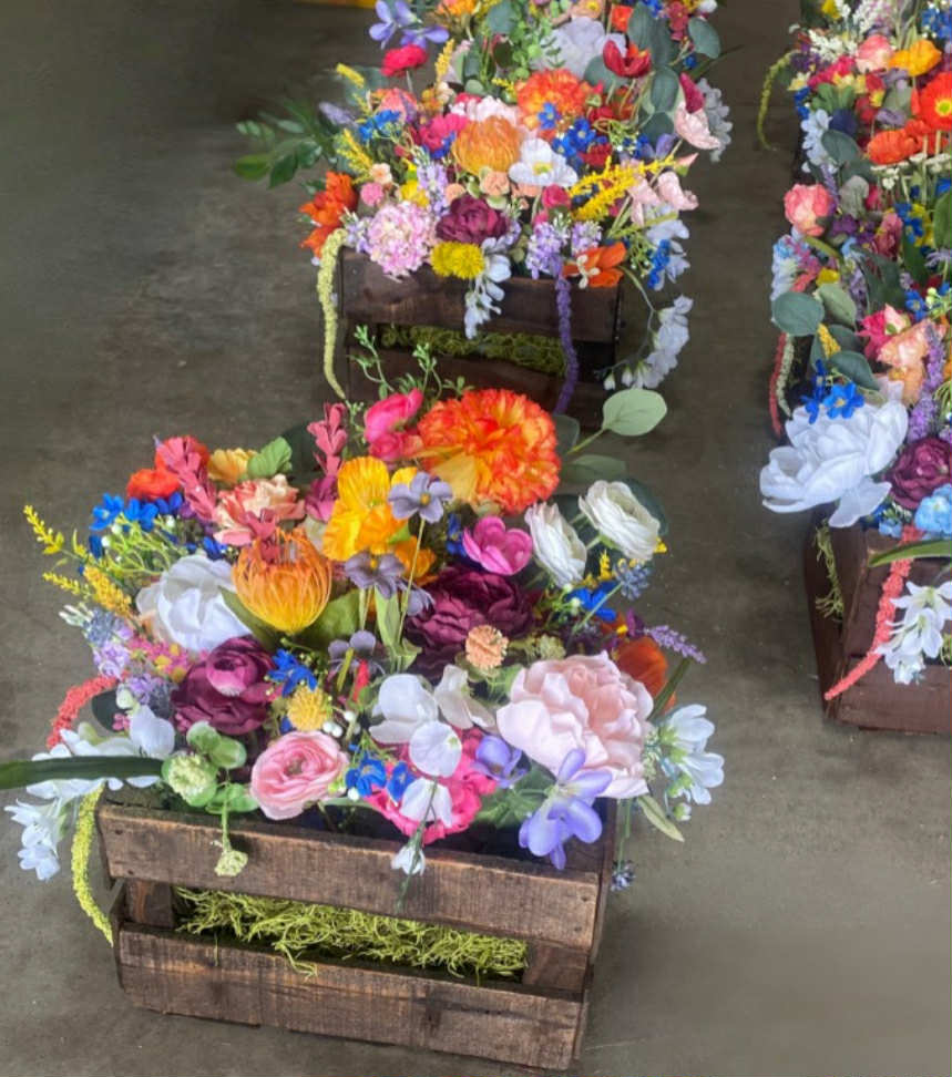 Colorful Wild Flower Crates