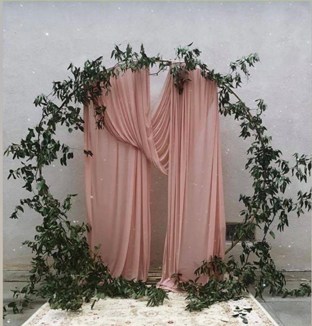 Dusty Rose Chiffon Drape