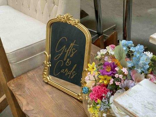 Gold Mirror Gifts and Card Easel
