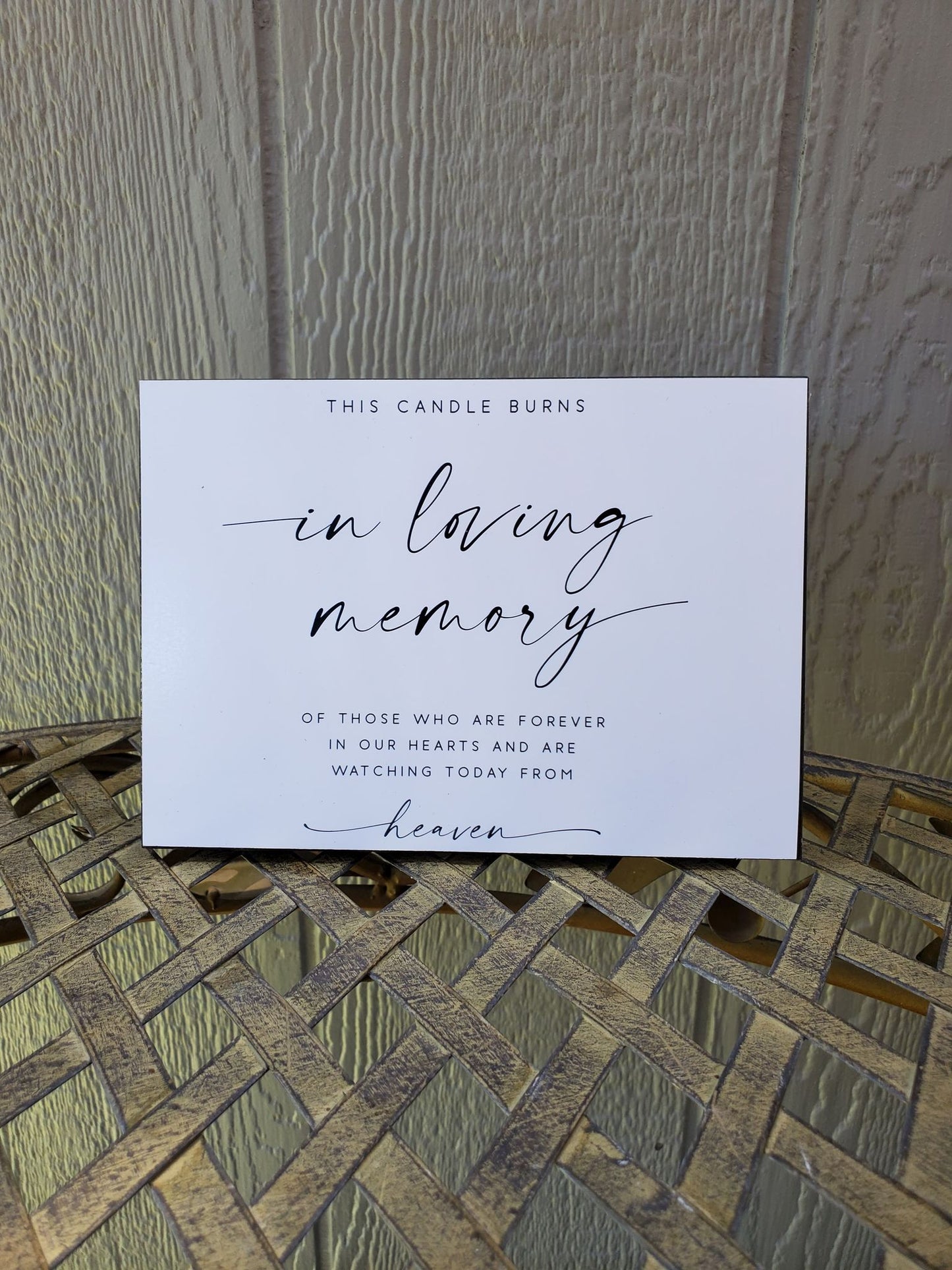 In Loving Memory Sign