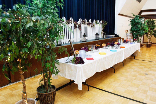 White Foldable Fence Cake Backdrop