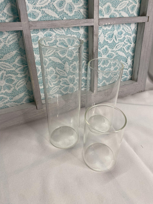 Glass Cylinder Vase Set