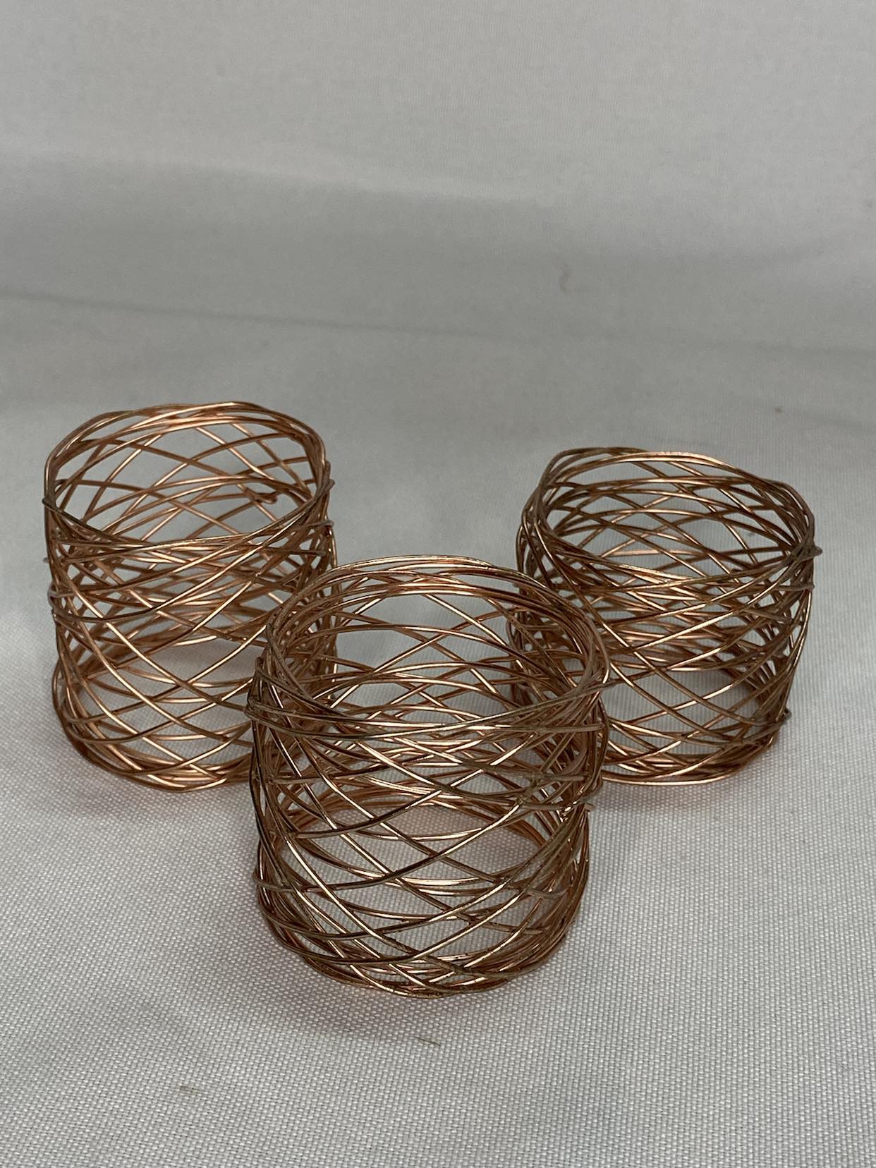 Rose Gold Wire Candle Holders