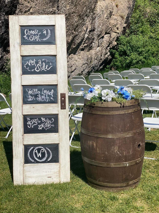 Shabby Chalkboard Door