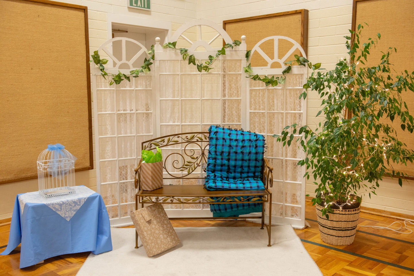 White French Door Backdrop