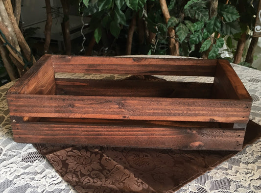 Small Dark Wood Crate