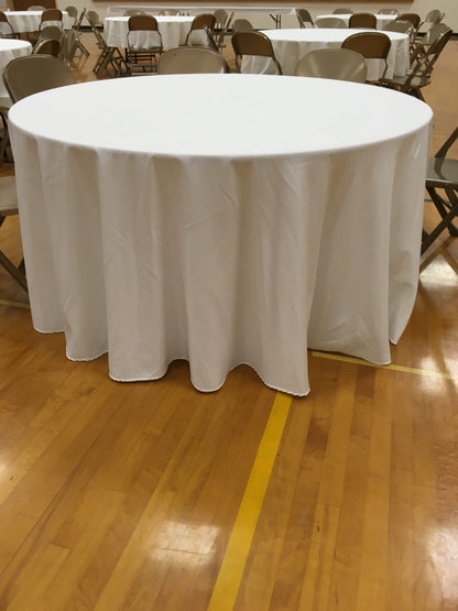 Round White Table Linen