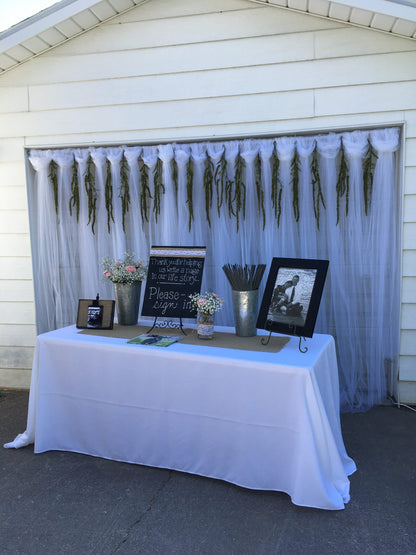 White Banquet Table Linens