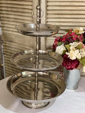 Silver 3-Tier Dessert Stand