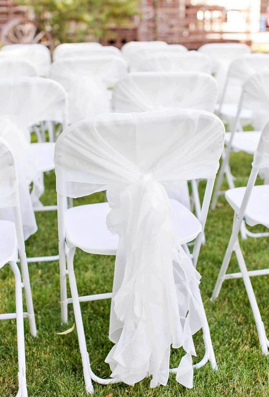 Chiffon Curly Chair Sashes