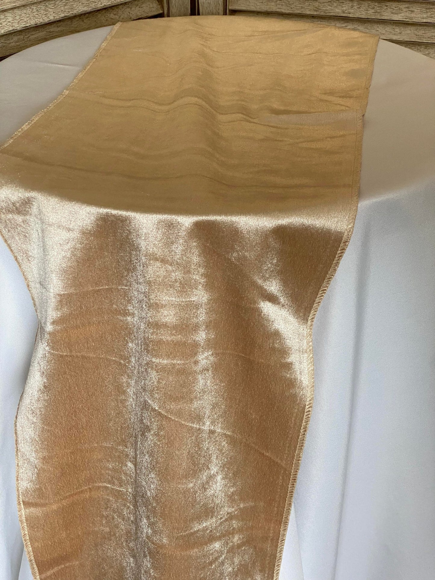 Velvety Champagne Table Runner