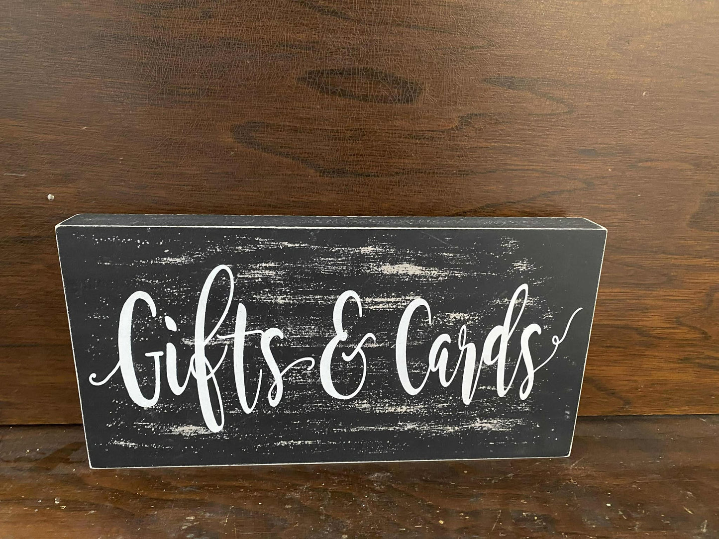 Black Gift and Card Sign