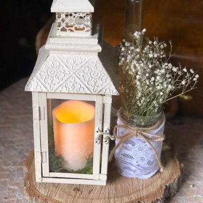Cream Table Lantern