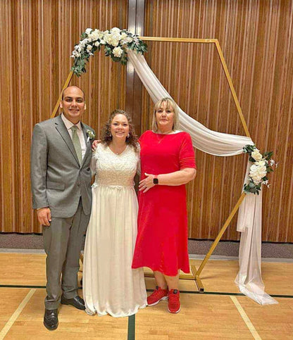 Gold Metal Hexagon Arch