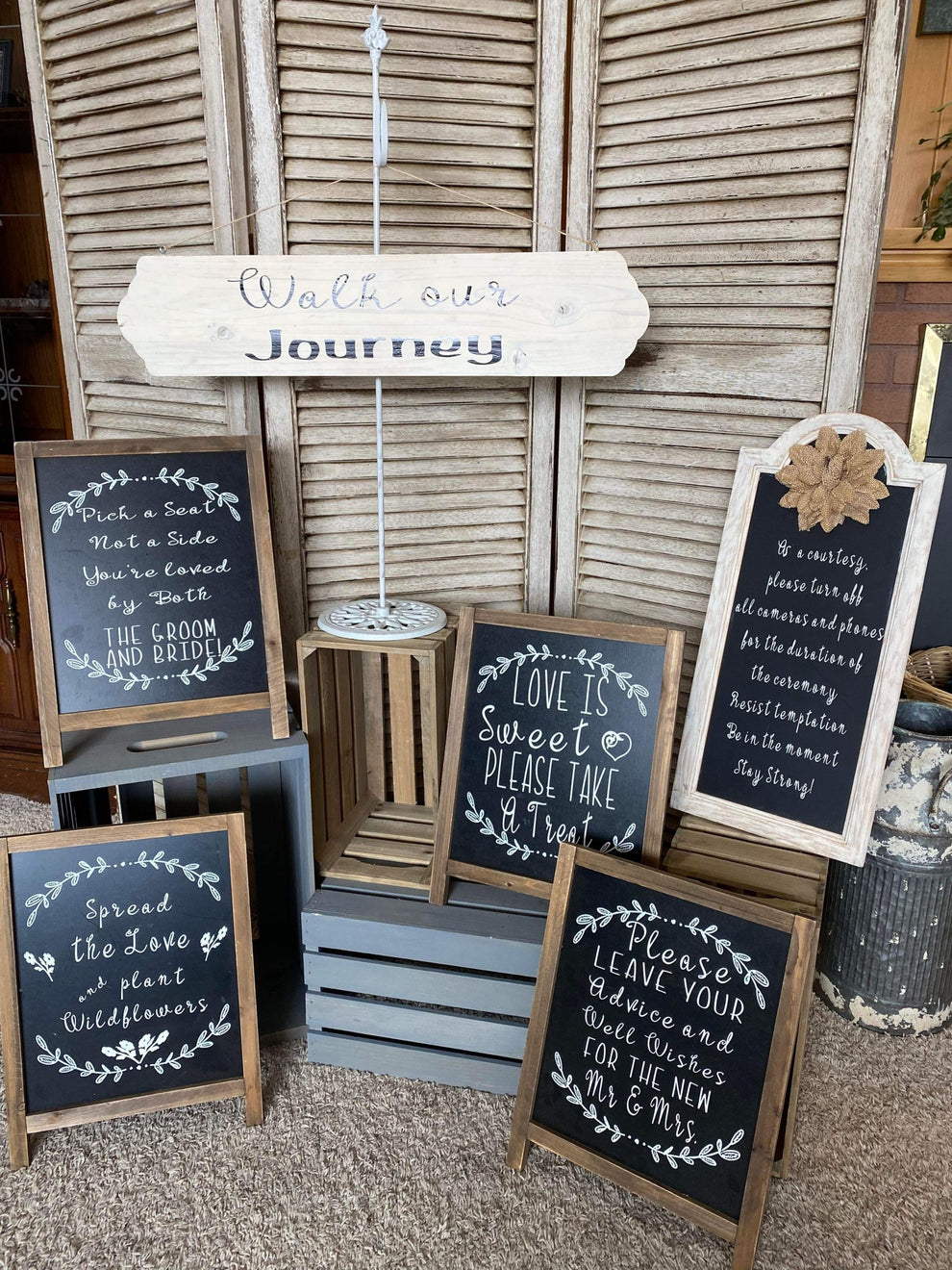Rustic Wedding Signs – Rigby Wedding Rentals