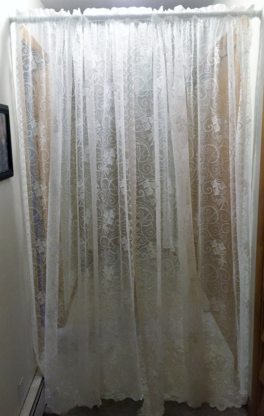 White Lace Curtains