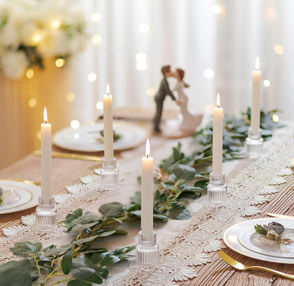 Clear Glass Candlestick Holder