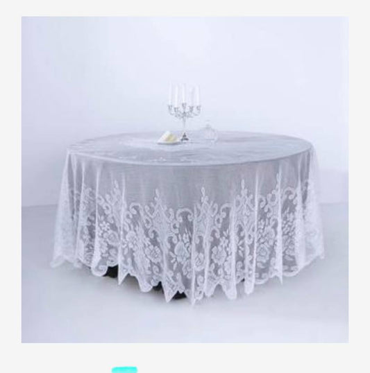 Lace Round Overlay Linen