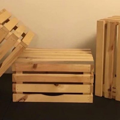 Blonde Wood Crate