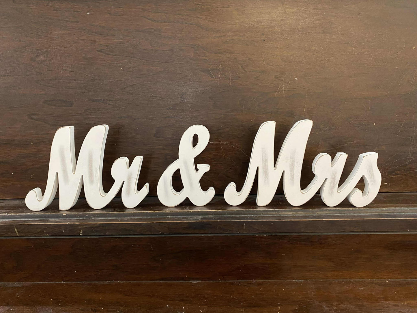 Mr and Mrs Wood Cut Outs