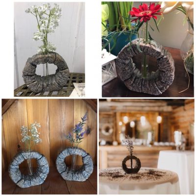 Tree Slice Tube Vase