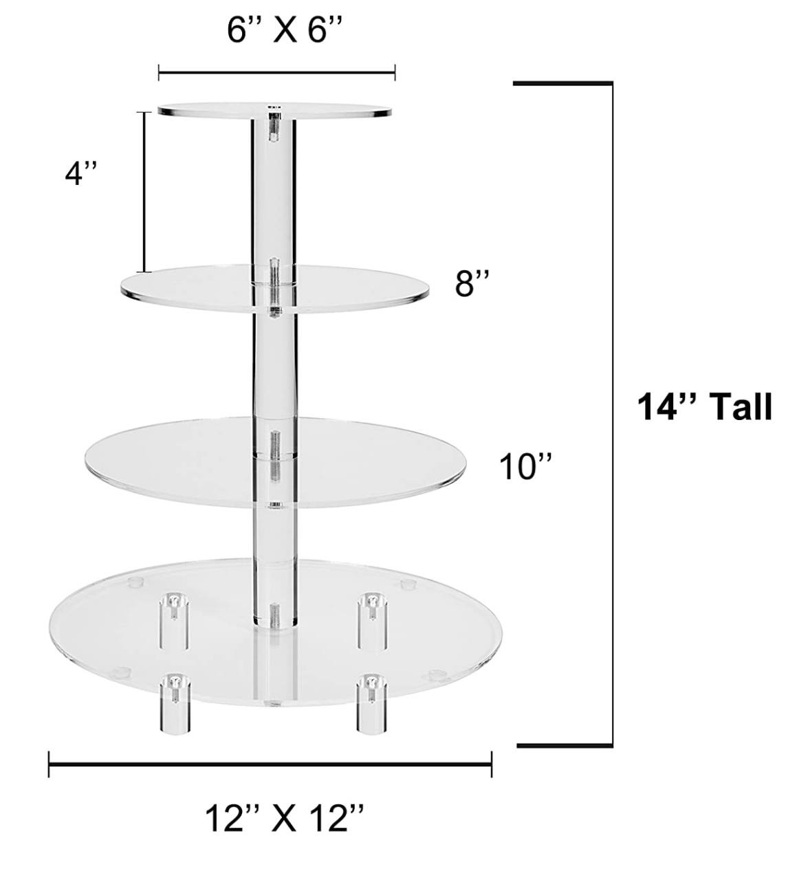 Acrylic Round Dessert Stand