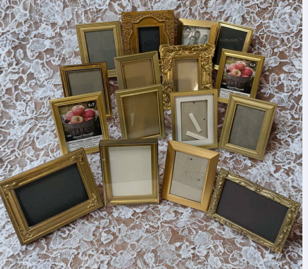 Frame Most Antique Gold Mixed Picture Frames – Rigby Wedding Rentals
