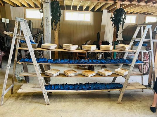 Antique Rustic Ladder Table