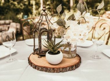 Tree Bark Rounds Wood Rounds – Rigby Wedding Rentals