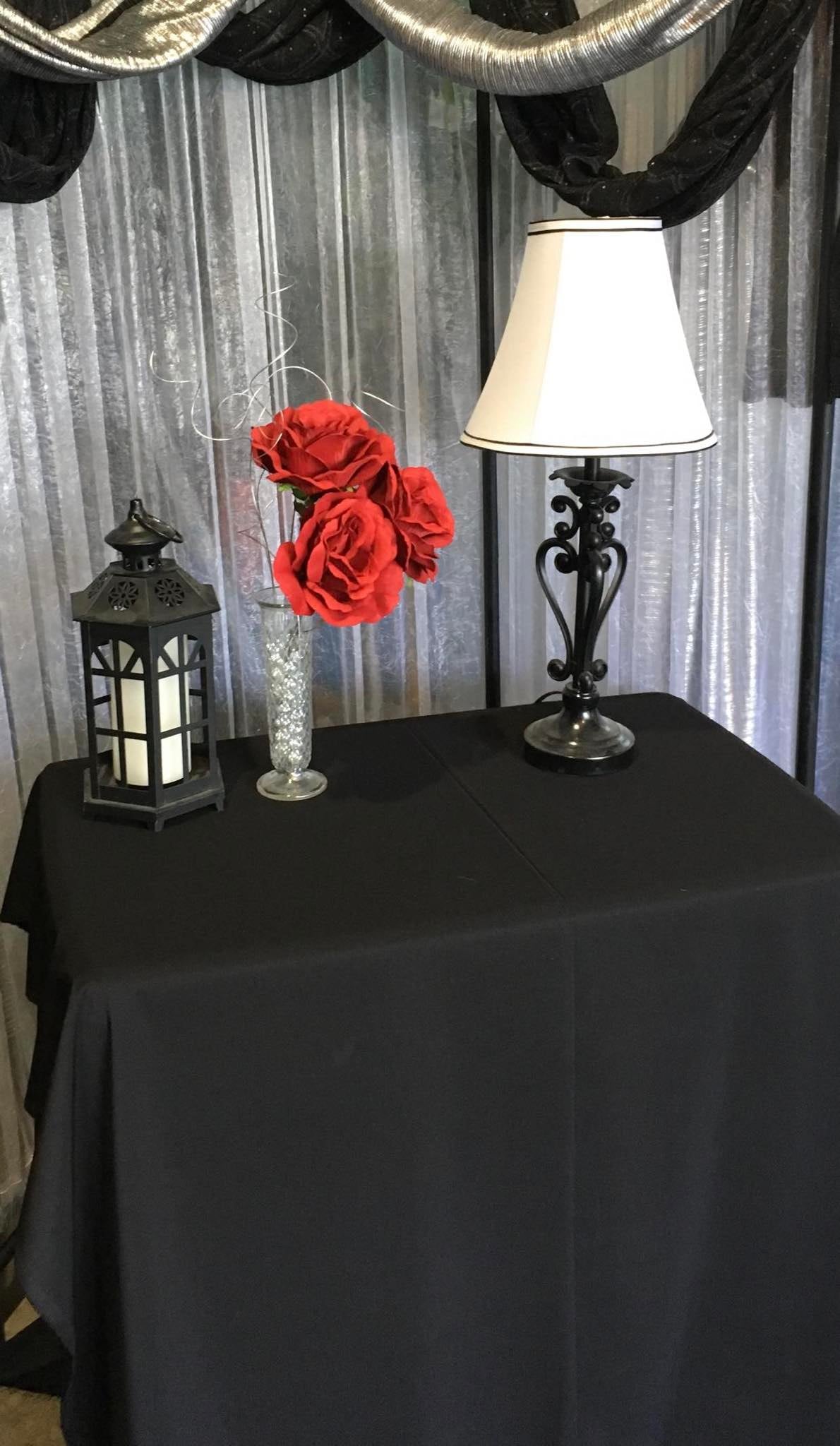 Black Banquet Table Linen