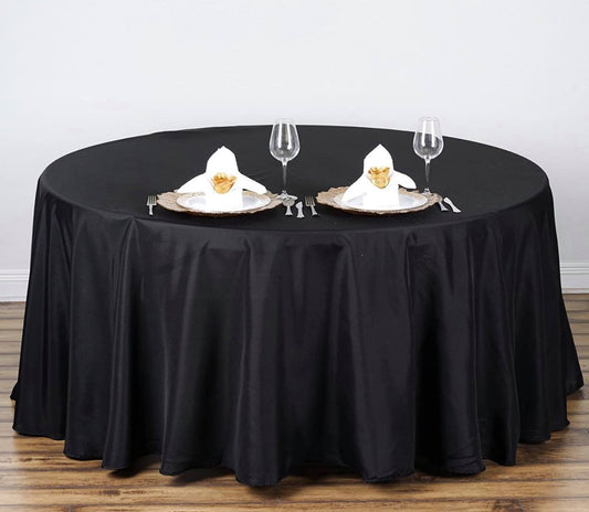 Black Round Linen