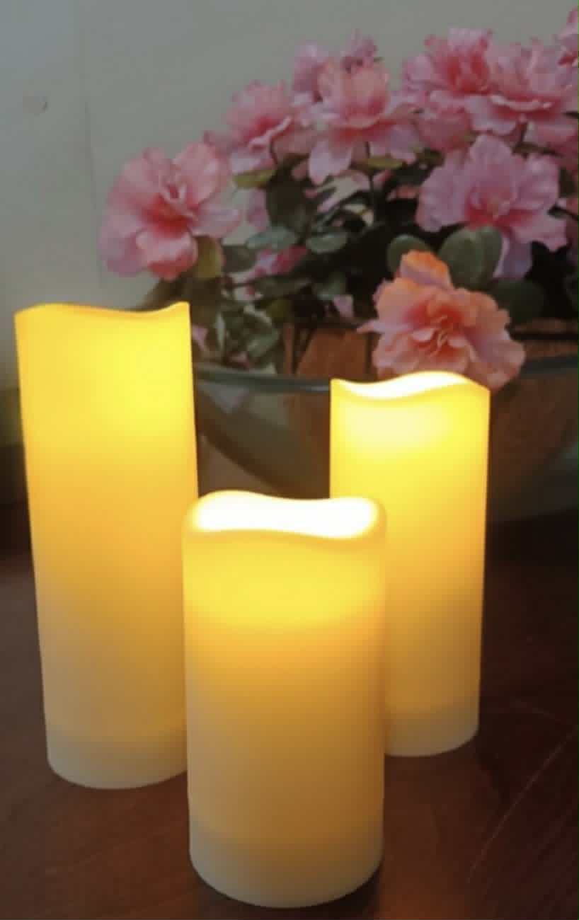 Cream Pillar Candle Sets