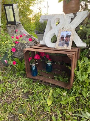 Dark Brown Wood Crate