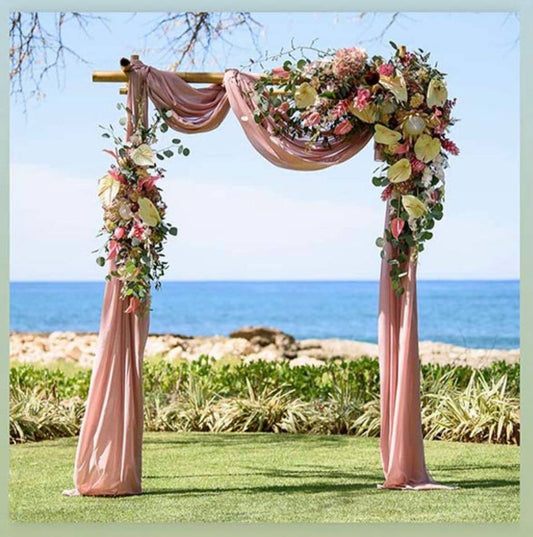 Dusty Rose Chiffon Drape