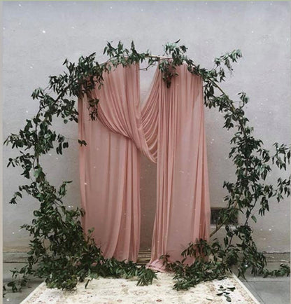Dusty Rose Chiffon Drape