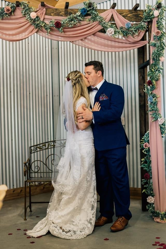 Dusty Rose Chiffon Drape