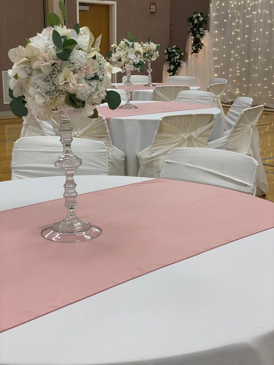 Dusty Rose Chiffon Table Runner
