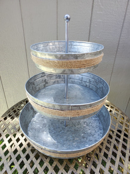 Galvanized Dessert Stand