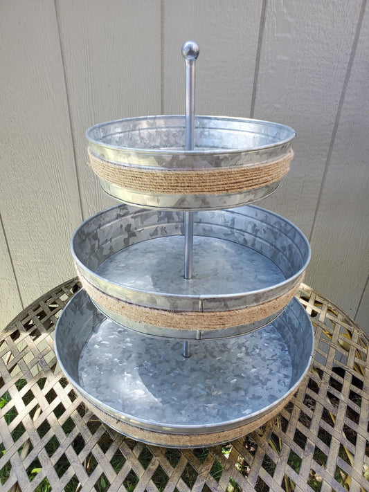Galvanized Dessert Stand