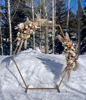 Gold Metal Hexagon Arch