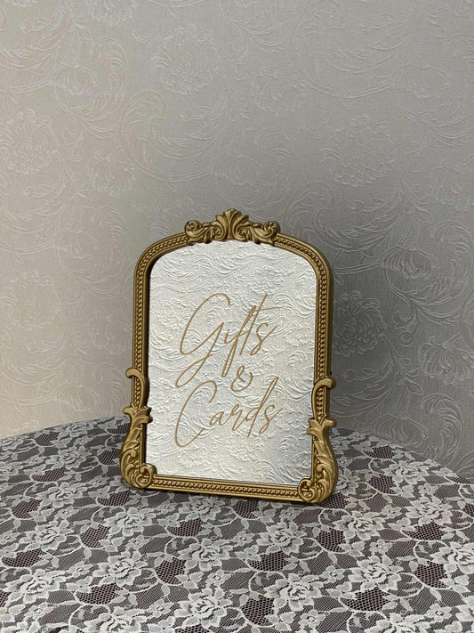 Gold Mirror Gifts and Card Easel