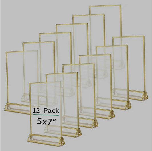 Gold Rim Acrylic Picture Frame