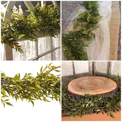 Green Smilax Leaf Garland