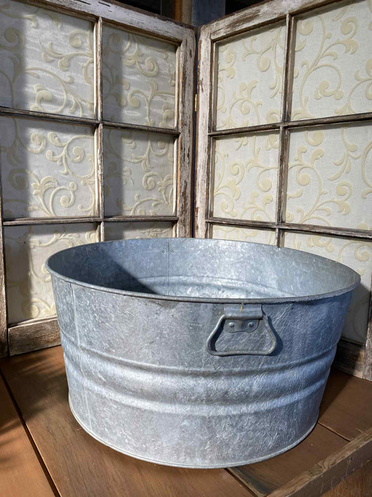 Huge Round Galvanized Tub