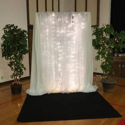 Lighted Tulle Backdrop